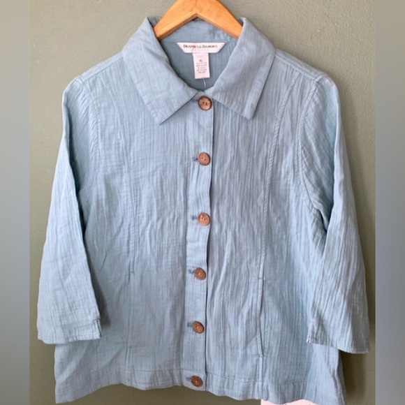 New women’s crinkled button front shirt, size PL - Picture 1 of 10